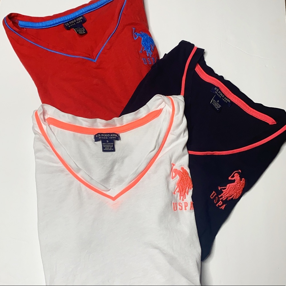 Lot of 3 US Polo Assn. short sleeve polos